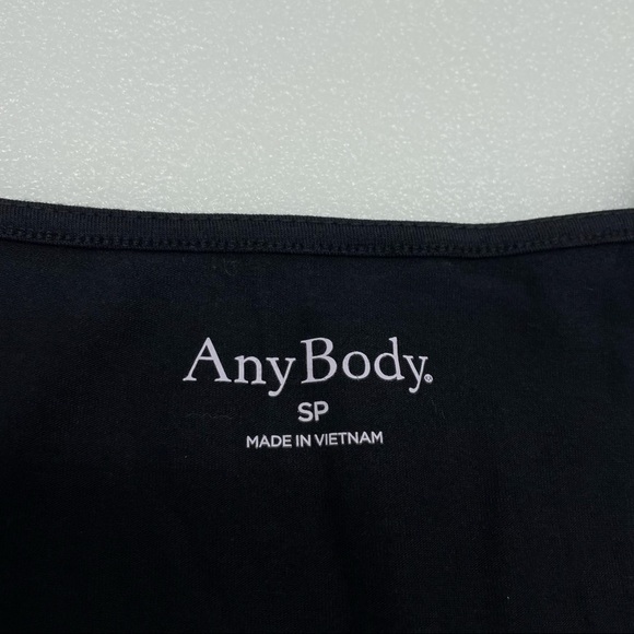 S P AnyBody Cozy Knit Wide Leg Jumpsuit Black PETITE SMALL w/ Back Tie - Picture 5 of 9